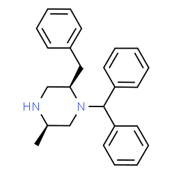 ChemSpider 2D Image | (2R,5R)-2-Benzyl-1-(diphenylmethyl)-5-methylpiperazine | C25H28N2