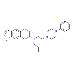 ChemSpider 2D Image | N-[2-(4-Phenyl-1-piperazinyl)ethyl]-N-propyl-5,6,7,8-tetrahydro-1H-benzo[f]indol-7-amine | C27H36N4