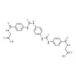 ChemSpider 2D Image | 2,2'-[1,4-Phenylenebis(carbamothioylimino-4,1-phenylenecarbonylimino)]diacetic acid | C26H24N6O6S2