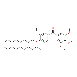 ChemSpider 2D Image | 2-Methoxy-4-(3,4,5-trimethoxybenzoyl)phenyl stearate | C35H52O7