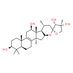 ChemSpider 2D Image | (3beta,12beta,16beta,23S,24R,25S)-16,23:23,26-Diepoxylanost-8-ene-3,12,24,25-tetrol | C30H48O6