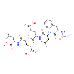 ChemSpider 2D Image | Methyl N-propionyl-L-phenylalanyl-L-leucyl-L-alpha-glutamyl-L-alpha-glutamyl-L-leucinate | C35H53N5O11