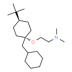 ChemSpider 2D Image | 2-{[trans-1-(Cyclohexylmethyl)-4-(2-methyl-2-propanyl)cyclohexyl]oxy}-N,N-dimethylethanamine | C21H41NO