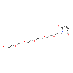 ChemSpider 2D Image | 1-(17-Hydroxy-3,6,9,12,15-pentaoxaheptadec-1-yl)-1H-pyrrole-2,5-dione | C16H27NO8