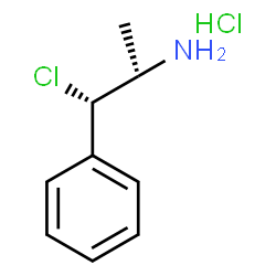ChemSpider 2D Image | (1S,2S)-1-Chloro-1-phenyl-2-propanamine hydrochloride (1:1) | C9H13Cl2N