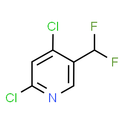 ChemSpider 2D Image | 2,4-Dichloro-5-(difluoromethyl)pyridine | C6H3Cl2F2N