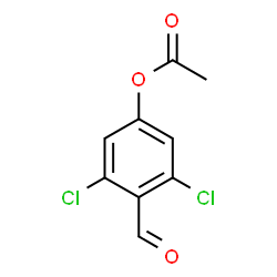 ChemSpider 2D Image | 3,5-Dichloro-4-formylphenyl acetate | C9H6Cl2O3