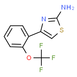 ChemSpider 2D Image | 4-[2-(Trifluoromethoxy)phenyl]thiazol-2-amine | C10H7F3N2OS