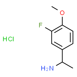 ChemSpider 2D Image | 1-(3-Fluoro-4-methoxyphenyl)ethanamine hydrochloride (1:1) | C9H13ClFNO
