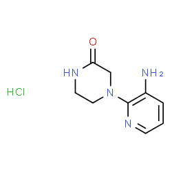 ChemSpider 2D Image | 4-(3-Amino-2-pyridinyl)-2-piperazinone hydrochloride (1:1) | C9H13ClN4O