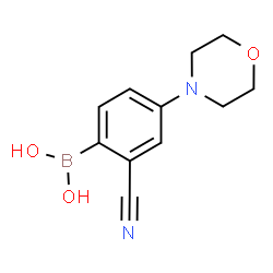 ChemSpider 2D Image | [2-Cyano-4-(4-morpholinyl)phenyl]boronic acid | C11H13BN2O3