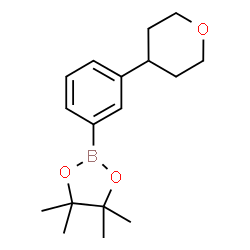 ChemSpider 2D Image | 4-[3-(4,4,5,5-Tetramethyl-1,3,2-dioxaborolan-2-yl)phenyl]tetrahydro-2H-pyran | C17H25BO3