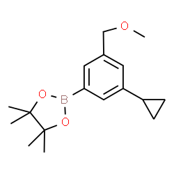 ChemSpider 2D Image | 2-[3-Cyclopropyl-5-(methoxymethyl)phenyl]-4,4,5,5-tetramethyl-1,3,2-dioxaborolane | C17H25BO3