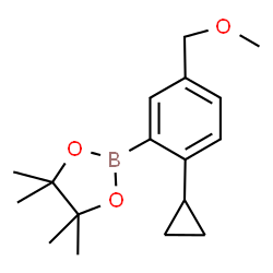 ChemSpider 2D Image | 2-[2-Cyclopropyl-5-(methoxymethyl)phenyl]-4,4,5,5-tetramethyl-1,3,2-dioxaborolane | C17H25BO3