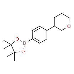 ChemSpider 2D Image | 3-[4-(4,4,5,5-Tetramethyl-1,3,2-dioxaborolan-2-yl)phenyl]tetrahydro-2H-pyran | C17H25BO3