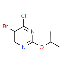 ChemSpider 2D Image | 5-Bromo-4-chloro-2-isopropoxypyrimidine | C7H8BrClN2O