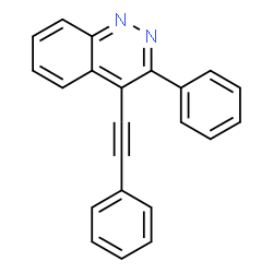 ChemSpider 2D Image | 3-Phenyl-4-(phenylethynyl)cinnoline | C22H14N2