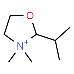 ChemSpider 2D Image | 2-Isopropyl-3,3-dimethyl-1,3-oxazolidin-3-ium | C8H18NO
