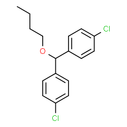 ChemSpider 2D Image | 1,1'-(Butoxymethylene)bis(4-chlorobenzene) | C17H18Cl2O