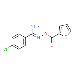 ChemSpider 2D Image | 4-Chloro-N-[(2-thienylcarbonyl)oxy]benzenecarboximidamide | C12H9ClN2O2S