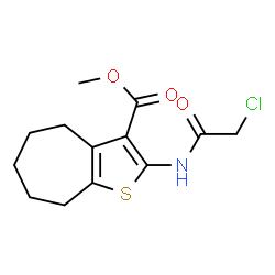 ChemSpider 2D Image | methyl 2-(2-chloroacetamido)-4H,5H,6H,7H,8H-cyclohepta[b]thiophene-3-carboxylate | C13H16ClNO3S