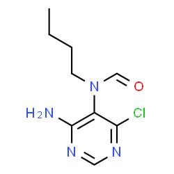 ChemSpider 2D Image | N-(4-Amino-6-chloro-5-pyrimidinyl)-N-butylformamide | C9H13ClN4O