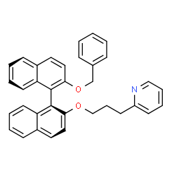 ChemSpider 2D Image | 2-(3-{[2'-(Benzyloxy)-1,1'-binaphthalen-2-yl]oxy}propyl)pyridine | C35H29NO2