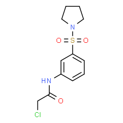 ChemSpider 2D Image | 2-Chloro-N-[3-(1-pyrrolidinylsulfonyl)phenyl]acetamide | C12H15ClN2O3S