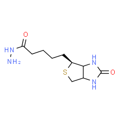 ChemSpider 2D Image | 5-((4S)-2-Oxohexahydro-1H-thieno[3,4-d]imidazol-4-yl)pentanehydrazide | C10H18N4O2S