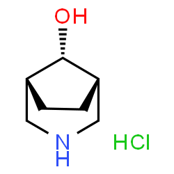ChemSpider 2D Image | (8-syn)-3-Azabicyclo[3.2.1]octan-8-ol hydrochloride (1:1) | C7H14ClNO