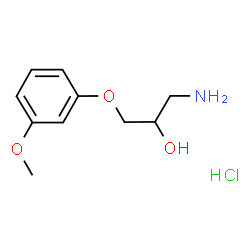 ChemSpider 2D Image | 1-Amino-3-(3-methoxyphenoxy)propan-2-ol hydrochloride | C10H16ClNO3