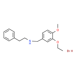 ChemSpider 2D Image | N-(3-Ethoxy-4-methoxybenzyl)-2-phenylethanamine hydrobromide (1:1) | C18H24BrNO2