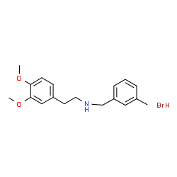 ChemSpider 2D Image | 2-(3,4-Dimethoxyphenyl)-N-(3-methylbenzyl)ethanamine hydrobromide (1:1) | C18H24BrNO2