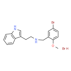 ChemSpider 2D Image | N-(5-Bromo-2-methoxybenzyl)-2-(1H-indol-3-yl)ethanamine hydrobromide (1:1) | C18H20Br2N2O