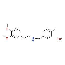 ChemSpider 2D Image | 2-(3,4-Dimethoxyphenyl)-N-(4-methylbenzyl)ethanamine hydrobromide (1:1) | C18H24BrNO2