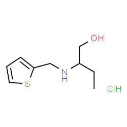 ChemSpider 2D Image | 2-[(THIOPHEN-2-YLMETHYL)AMINO]BUTAN-1-OL HYDROCHLORIDE | C9H16ClNOS