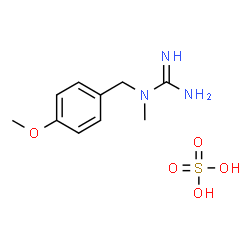 ChemSpider 2D Image | 1-(4-Methoxybenzyl)-1-methylguanidine sulfate (1:1) | C10H17N3O5S