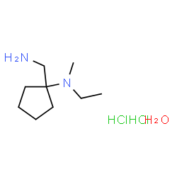 ChemSpider 2D Image | 1-(Aminomethyl)-N-ethyl-N-methylcyclopentanamine dihydrochloride hydrate | C9H24Cl2N2O