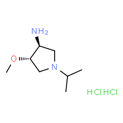 ChemSpider 2D Image | (3S,4S)-1-Isopropyl-4-methoxy-3-pyrrolidinamine dihydrochloride | C8H20Cl2N2O