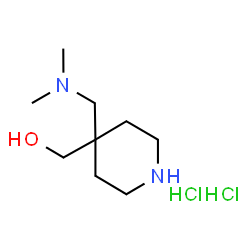 ChemSpider 2D Image | {4-[(Dimethylamino)methyl]-4-piperidinyl}methanol dihydrochloride | C9H22Cl2N2O