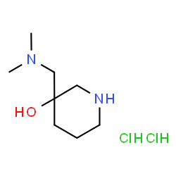ChemSpider 2D Image | 3-((Dimethylamino)methyl)piperidin-3-ol dihydrochloride | C8H20Cl2N2O