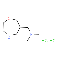 ChemSpider 2D Image | N,N-Dimethyl-1-(1,4-oxazepan-6-yl)methanamine dihydrochloride | C8H20Cl2N2O