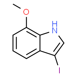 ChemSpider 2D Image | 3-Iodo-7-methoxy-1H-indole | C9H8INO