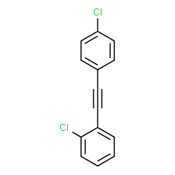 ChemSpider 2D Image | 1-Chloro-2-[(4-chlorophenyl)ethynyl]benzene | C14H8Cl2