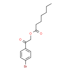 ChemSpider 2D Image | 2-(4-Bromophenyl)-2-oxoethyl heptanoate | C15H19BrO3
