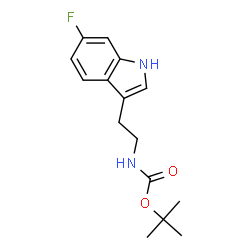 ChemSpider 2D Image | tert-Butyl (2-(6-fluoro-1H-indol-3-yl)ethyl)carbamate | C15H19FN2O2