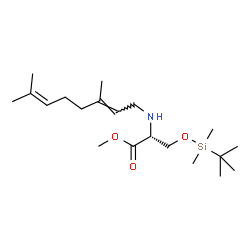 ChemSpider 2D Image | Methyl O-[dimethyl(2-methyl-2-propanyl)silyl]-N-[(2E)-3,7-dimethyl-2,6-octadien-1-yl]-D-serinate | C20H39NO3Si