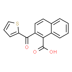 ChemSpider 2D Image | 2-(2-Thienylcarbonyl)-1-naphthoic acid | C16H10O3S