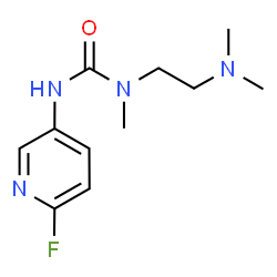 ChemSpider 2D Image | 1-[2-(Dimethylamino)ethyl]-3-(6-fluoro-3-pyridinyl)-1-methylurea | C11H17FN4O