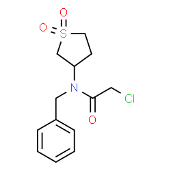 ChemSpider 2D Image | N-Benzyl-2-chloro-N-(1,1-dioxidotetrahydro-3-thiophenyl)acetamide | C13H16ClNO3S